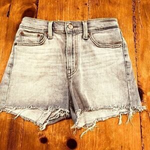 Levis Women's High Rise Distress Blue Denim Jean Shorts Size W 26" Inv(4) # 1064